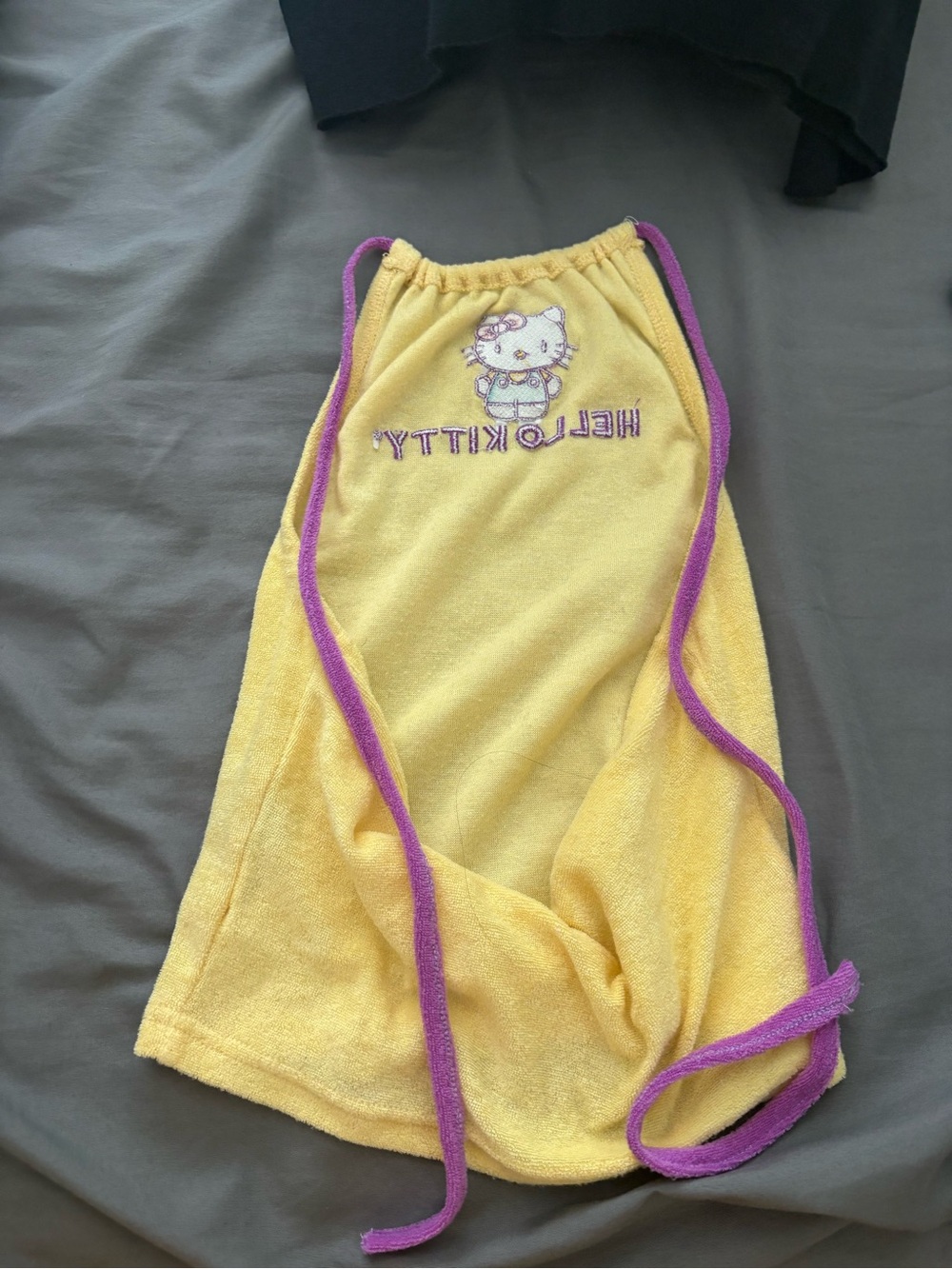 Yellow Ribbed Halter Tank Top - Picture 4 of 4